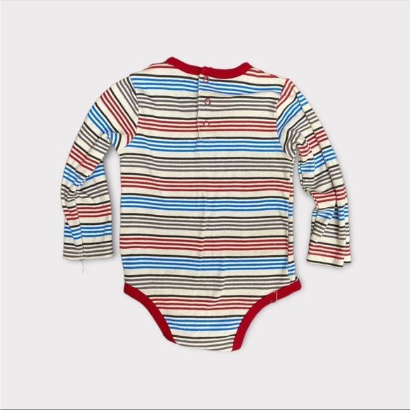Dc | 3/$15 Striped Baby Long Sleeve Diaper Shirt - Picture 2 of 3